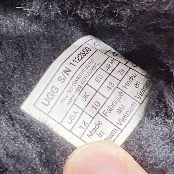 UGG Disquette Slide Slipper Shearling Platform Sandal Black Women's US 12 NEW!!! - Picture 12 of 12